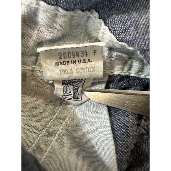 Vintage OshKosh B’gosh Baby Toddler Overalls 2T USA Union Made Blue Denim Bib - Picture 8 of 14